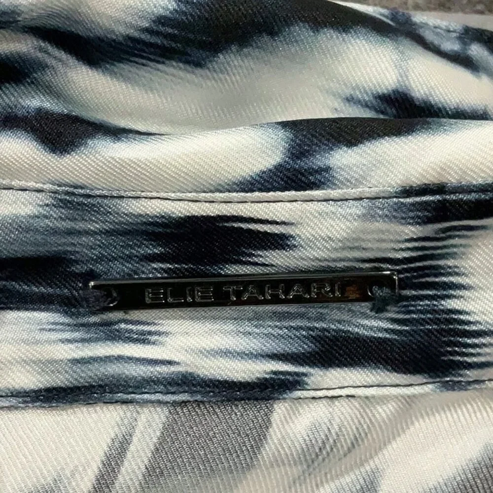 Elie Tahari 2-Piece Set – Silk Top (M) & Pleated Midi Skirt (10 Medium) Coord - Picture 5 of 11